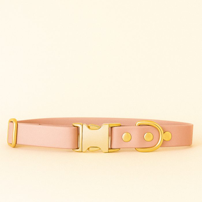 COLLIER BIOTHANE ROSE PASTEL